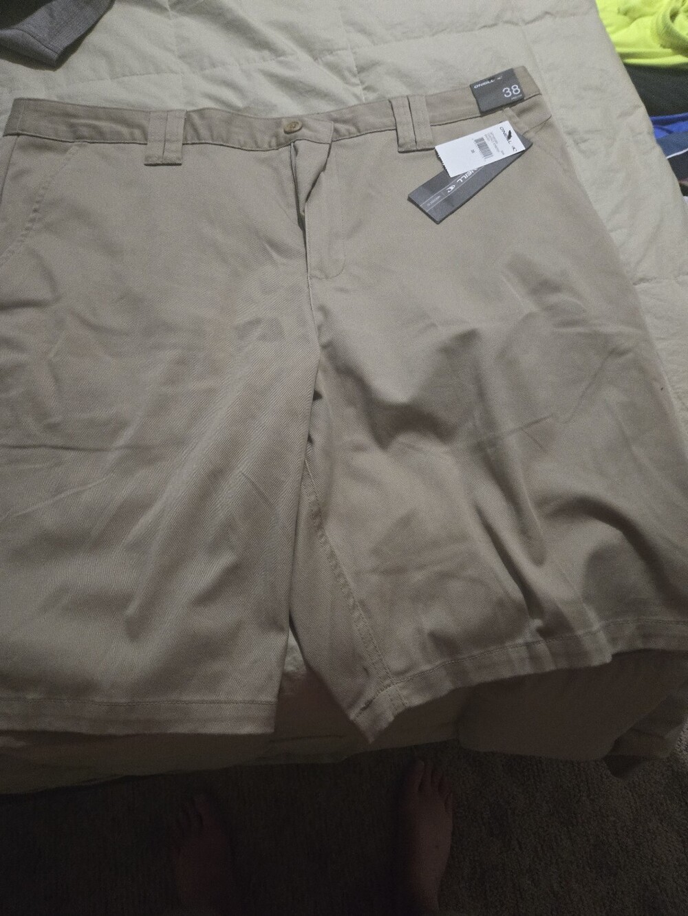 O'Neill Men's Tan Flat Front Shorts
